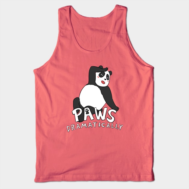 Paws Dramatically Panda with Paw Tank Top by daywears